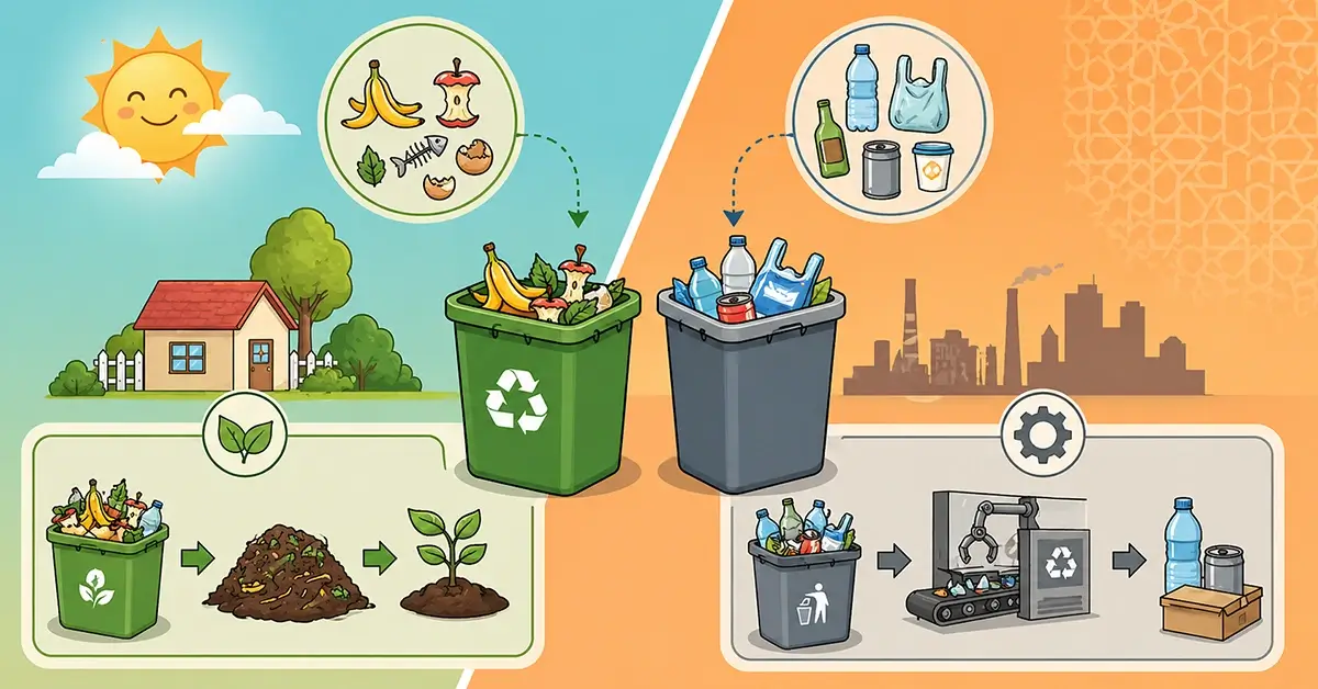 Les déchets ménagers issus de l'utilisation des matières organiques et inorganiques